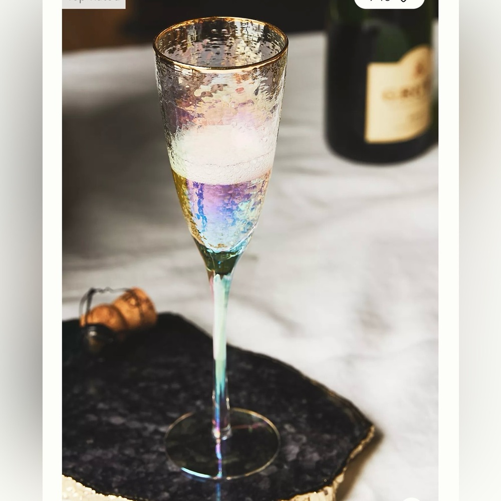 Zaza Lustered Oyster Champagne *Flute* Set (8)